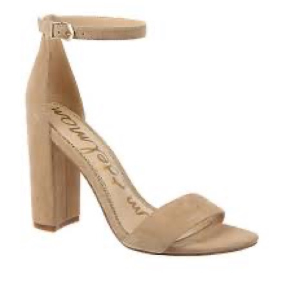 Sam Edelman Suede Two Strap Sandal in Beige Size 5.5